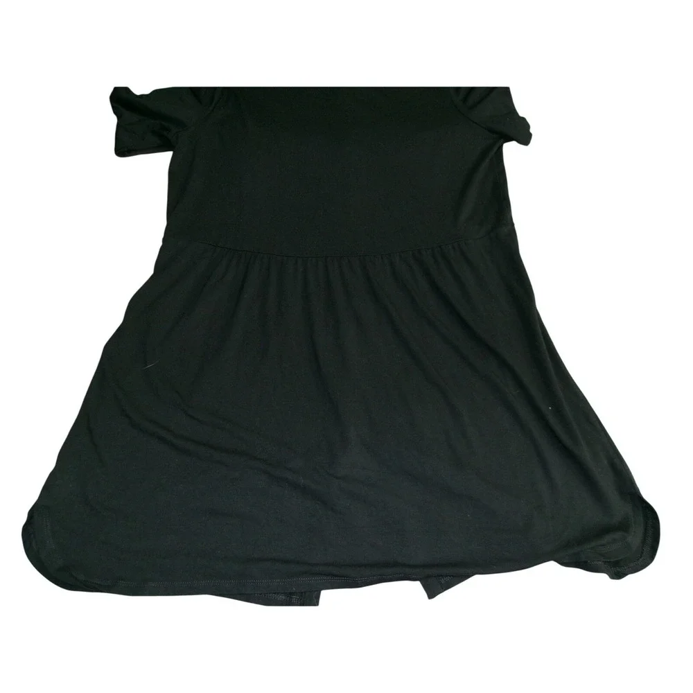 J. Jill Wearever Collection Black Button Down Stretch Tunic Midi Dress‎ Small